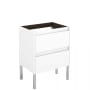 WS Bath Collections Ambra 24" Single Free Standing Vanity Cabinet Only - Less Vanity Top Glossy White