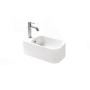 WS Bath Collections Cosa 18-7/8" Rectangle Ceramic Vessel or Wall Mounted Bathroom Sink with Overflow and Single Faucet Hole Gloss White
