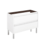 WS Bath Collections Ambra 40" Single Free Standing Vanity Cabinet Only - Less Vanity Top Glossy White
