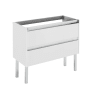 WS Bath Collections Ambra 40" Single Free Standing Vanity Cabinet Only - Less Vanity Top Matte White