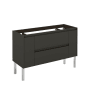 WS Bath Collections Ambra 47" Single Free Standing Vanity Cabinet Only - Less Vanity Top Gloss Anthracite