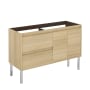 WS Bath Collections Ambra 47" Double Free Standing Vanity Cabinet Only - Less Vanity Top Nordic Oak