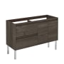 WS Bath Collections Ambra 47" Double Free Standing Vanity Cabinet Only - Less Vanity Top Samara Ash