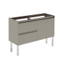 WS Bath Collections Ambra 47" Double Free Standing Vanity Cabinet Only - Less Vanity Top Matte Sand