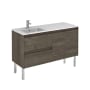 WS Bath Collections Ambra 48" Free Standing Single Basin Vanity Set with Cabinet and Ceramic Vanity Top Samara Ash