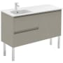WS Bath Collections Ambra 48" Free Standing Single Basin Vanity Set with Cabinet and Ceramic Vanity Top Matte Sand