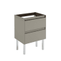 WS Bath Collections Ambra 24" Single Free Standing Vanity Cabinet Only - Less Vanity Top Matte Sand