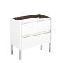 WS Bath Collections Ambra 31" Single Free Standing Vanity Cabinet Only - Less Vanity Top Glossy White
