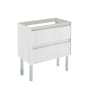 WS Bath Collections Ambra 31" Single Free Standing Vanity Cabinet Only - Less Vanity Top Matte White
