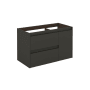 WS Bath Collections Ambra 35" Single Wall Mounted Vanity Cabinet Only - Less Vanity Top Gloss Anthracite