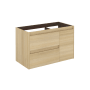 WS Bath Collections Ambra 35" Single Wall Mounted Vanity Cabinet Only - Less Vanity Top Nordic Oak