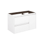 WS Bath Collections Ambra 35" Single Wall Mounted Vanity Cabinet Only - Less Vanity Top Glossy White