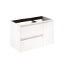 WS Bath Collections Ambra 35" Single Wall Mounted Vanity Cabinet Only - Less Vanity Top Matte White