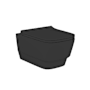 WS Bath Collections Charm 1.28 GPF Dual Flush Wall Mounted One Piece Elongated Toilet - Seat Included Matte Black