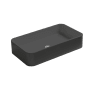 WS Bath Collections Cosa 31-1/2" Rectangular Ceramic Vessel Bathroom Sink Matte Black