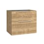 WS Bath Collections Dalia 28" Single Wall Mounted Vanity Cabinet Only - Less Vanity Top Natural Oak