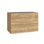WS Bath Collections Dalia 35" Single Wall Mounted Vanity Cabinet Only - Less Vanity Top Natural Oak