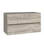 WS Bath Collections Flora 39" Single Wall Mounted Vanity Cabinet Only - Less Vanity Top Grey Pine