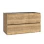 WS Bath Collections Flora 39" Single Wall Mounted Vanity Cabinet Only - Less Vanity Top Natural Oak