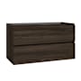 WS Bath Collections Flora 39" Single Wall Mounted Vanity Cabinet Only - Less Vanity Top Wenge