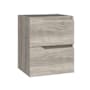 WS Bath Collections Menta 20" Single Wall Mounted Vanity Cabinet Only - Less Vanity Top Grey Pine