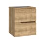 WS Bath Collections Menta 20" Single Wall Mounted Vanity Cabinet Only - Less Vanity Top Natural Oak