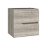 WS Bath Collections Menta 24" Single Wall Mounted Vanity Cabinet Only - Less Vanity Top Grey Pine