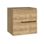 WS Bath Collections Menta 24" Single Wall Mounted Vanity Cabinet Only - Less Vanity Top Natural Oak