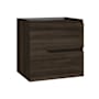 WS Bath Collections Menta 24" Single Wall Mounted Vanity Cabinet Only - Less Vanity Top Wenge
