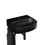 WS Bath Collections Nolita 27-5/8" Rectangular Ceramic Vessel or Wall Mounted Bathroom Sink with Overflow and 1 Faucet Hole Matte Black
