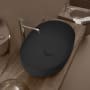 WS Bath Collections Nolita 23-5/8" Oval Ceramic Vessel Bathroom Sink Matte Black
