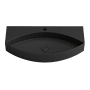 WS Bath Collections Occhio 35-5/8" Specialty Ceramic Vessel or Wall Mounted Bathroom Sink with Single Faucet Hole Matte Black