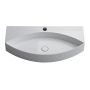 WS Bath Collections Occhio 35-5/8" Specialty Ceramic Vessel or Wall Mounted Bathroom Sink with Single Faucet Hole Glossy White