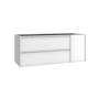 WS Bath Collections Palma 47" Double Wall Mounted Vanity Cabinet Only - Less Vanity Top Matte White