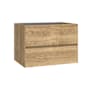 WS Bath Collections Perla 28" Single Wall Mounted Vanity Cabinet Only - Less Vanity Top Natural Oak