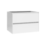 WS Bath Collections Perla 28" Single Wall Mounted Vanity Cabinet Only - Less Vanity Top Glossy White