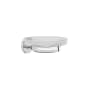 WS Bath Collections Sbeca Wall Mounted Soap Dish Polished Chrome / Frosted Glass