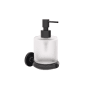 WS Bath Collections Sbeca Wall Mounted Soap Dispenser Matte Black / Frosted Glass