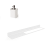 WS Bath Collections Seta 14-11/16" Wall Mounted Towel Bar White / White
