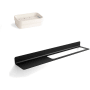 WS Bath Collections Seta 14-11/16" Wall Mounted Towel Bar Black / White