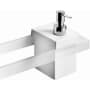 WS Bath Collections Skuara 23-3/8" Wall Mounted Towel Bar Polished Chrome / Ceramic White
