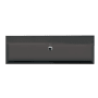 WS Bath Collections Unlimited 47-1/2" Rectangular Ceramic Vessel / Wall Mounted Bathroom Sink with Overflow Matte Black