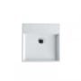 WS Bath Collections Unlimited 18-5/16" Rectangular Ceramic Vessel or Wall Mounted Bathroom Sink with Overflow White