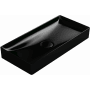 WS Bath Collections Vision 29-1/2" Ceramic Vessel Bathroom Sink Gloss Black