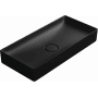 WS Bath Collections Vision 29-1/2" Ceramic Vessel Bathroom Sink Matte Black