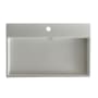 WS Bath Collections Urban 27-13/16" Rectangular Ceramic Wall Mounted or Vessel Bathroom Sink with Single Faucet Hole at 1-3/8" Centers White