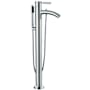 Wyndham Collection Taron Floor Mounted Tub Filler with Built-In Diverter - Includes Hand Shower Polished Chrome
