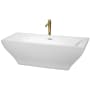 White / Polished Chrome Trim / Brushed Gold Faucet