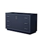 Wyndham Collection Icon 60" Single Free Standing Vanity Cabinet Only - Less Vanity Top Dark Blue / Brushed Nickel Hardware