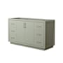 Wyndham Collection Icon 60" Single Free Standing Vanity Cabinet Only - Less Vanity Top Light Green / Brushed Nickel Hardware